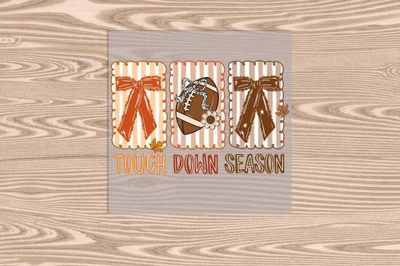 Touchdown Season Coquette Bows DTF Transfer Print: Ready to Press