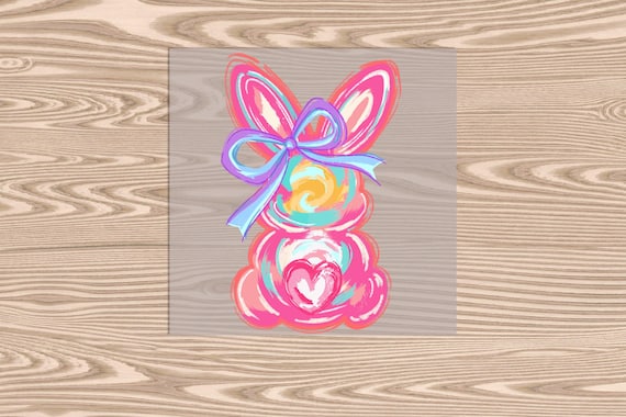 Ready to Press, Pink Bunny, DTF Transfer Print