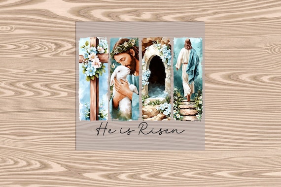 Ready to Press, Jesus- He is Risen-Mathew 28:6, DTF Transfer Print