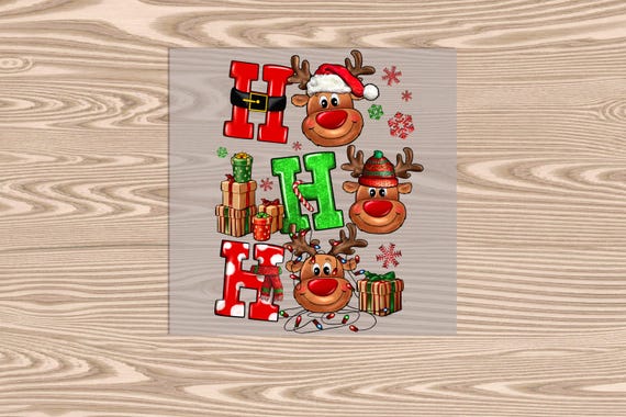 Ready to Press, HoHoHo Rudolph, heat transfer print, DTF Transfer Print