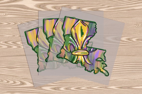 Ready to Press, LA Fleur de Lis Brushstroke, heat transfer print, DTF Transfer Print