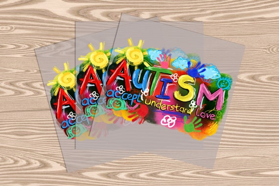 Ready to Press, Autism, heat transfer print, DTF Transfer Print