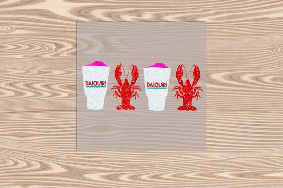 Ready to Press, Crawfish and Daquiris, heat transfer print, DTF Transfer Print