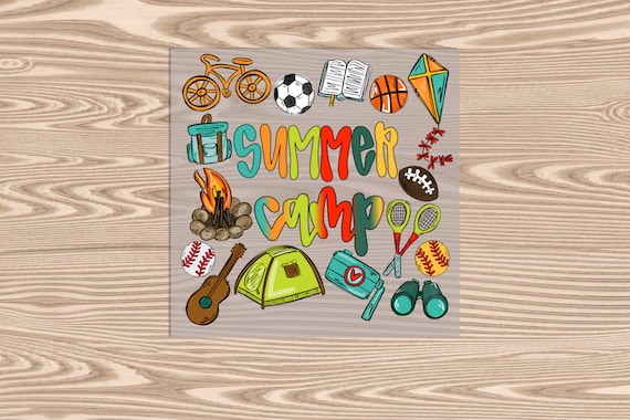 Ready to Press, Summer Camp, heat transfer print, DTF Transfer Print