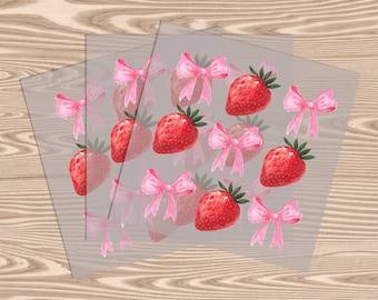 Ready to Press DTF Transfer-Strawberry Coquette,- heat transfer