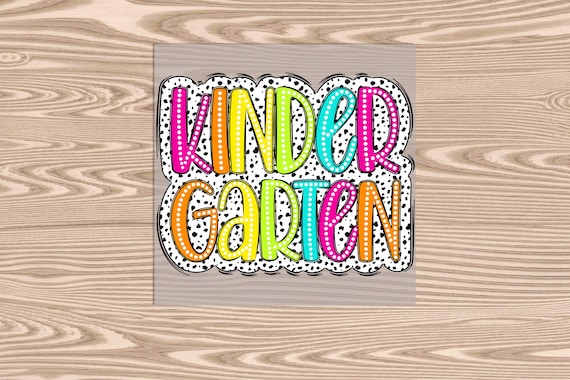 Ready to Press, KinderGarten Colorful Dot, heat transfer print, DTF Transfer Print