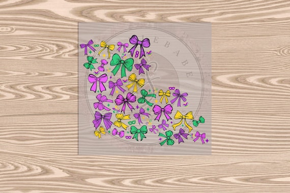 Ready to Press DTF Transfer-Louisiana Bows -heat transfer