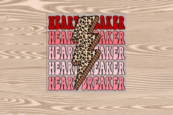 Ready to Press, Heart Breaker Leopard Stack, DTF Transfer Print, heat transfer print