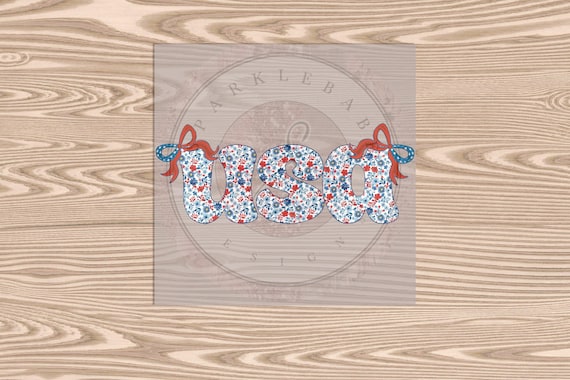 Exclusive - Ready to Press, USA Floral, heat transfer print, DTF Transfer Print