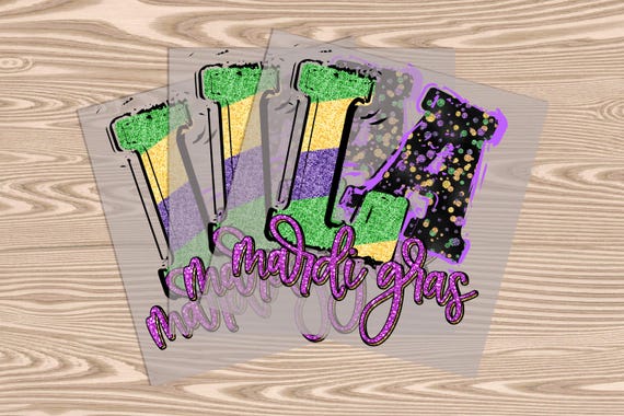 Ready to Press, Louisiana Mardi Gras, heat transfer print, DTF Transfer Print