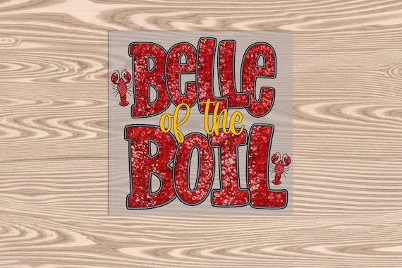 Ready to Press, Belle of the Boil, (faux sequin effect printed), DTF Transfer Print