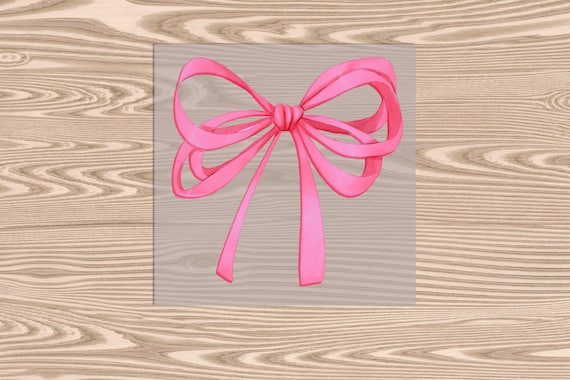 Ready to Press, Pink Bow Coquette, heat transfer print, DTF Transfer Print