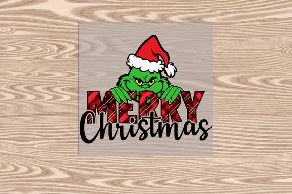 Ready to press, Merry Green Man Christmas, DTF Transfer Print