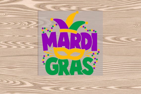 Ready to Press, Mardi Gras Mask, DTF Transfer Print