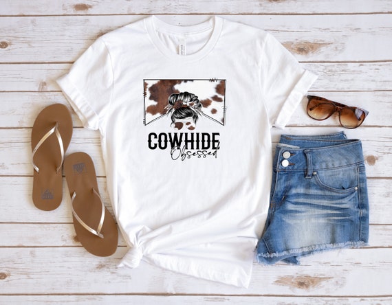 Ready to Press,   Cowhide Obsessed Transfers , DTF Transfer Print