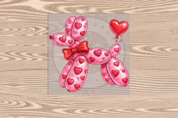 Ready to Press DTF Transfer-Valentine Balloon Dog- heat transfer