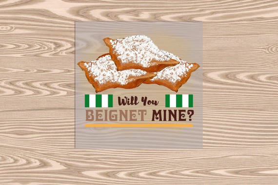 Ready to Press, Beignet Mine, Cafe Du Monde Beignets, heat transfer print, DTF Transfer Print
