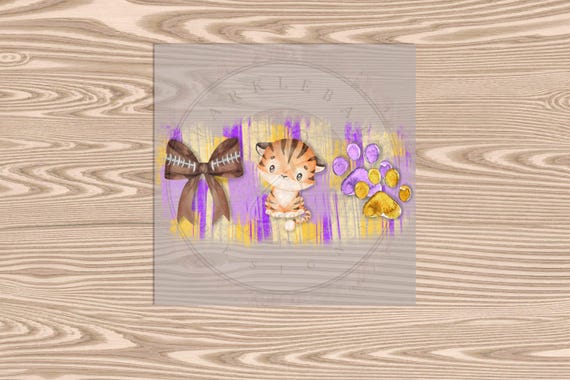 Exclusive-Ready to Press, Lil Tiger Football Trio, heat transfer print, DTF Transfer Print