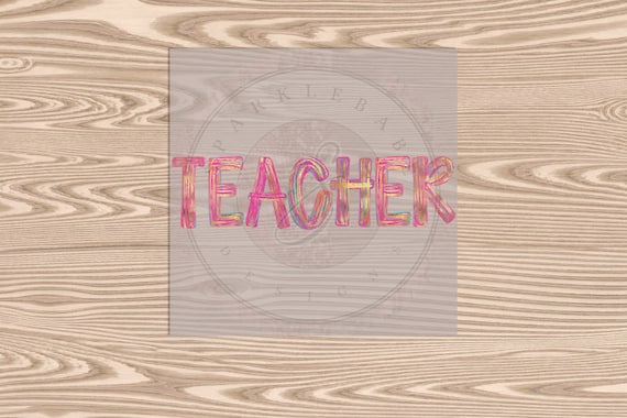 Exclusive-Ready to Press, Teacher Pink and Gold, heat transfer print, DTF Transfer Print