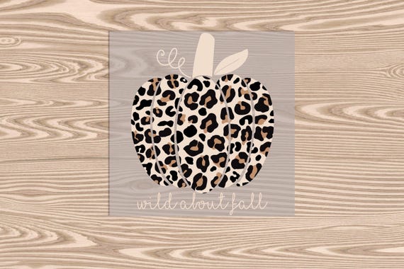 Ready to Press, Wild About Fall Leopard Pumpkin, heat transfer print, DTF Transfer Print