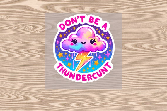 Ready to Press, Dont Be a ThunderC**T heat transfer print, DTF Transfer Print