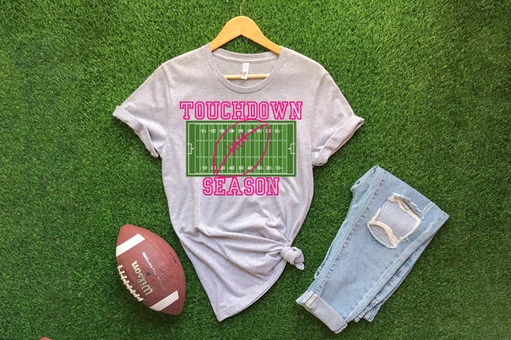 Ready to Press,   Pink Touchdown Field  ,heat transfer print , DTF Transfer Print