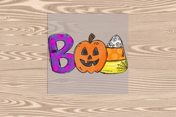 Ready to Press, BOO Halloween, heat transfer print, DTF Transfer Print
