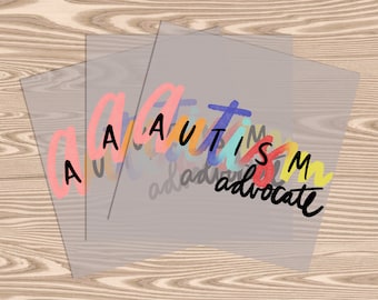 Ready to Press DTF Transfer-Autism Advocate  -- heat transfer