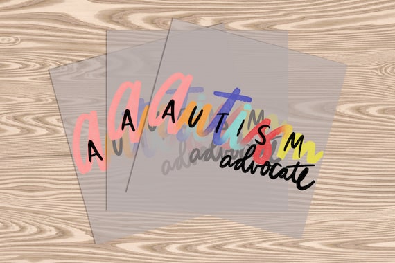 Ready to Press, Autism Advocate, heat transfer print , DTF Transfer Print