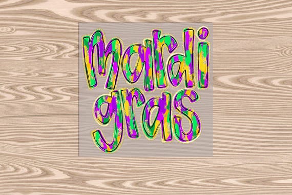 Ready to Press DTF Transfer-Mardi Gras Brushstroke- heat transfer