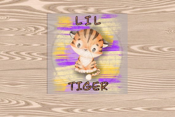 Exclusive Design, Ready to Press, Lil Tiger, heat transfer print, DTF Transfer Print