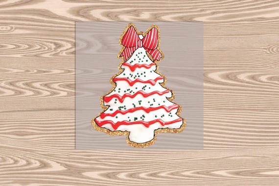 Ready to Press, Christmas Tree Cake, Christmas, heat transfer print, DTF Transfer Print