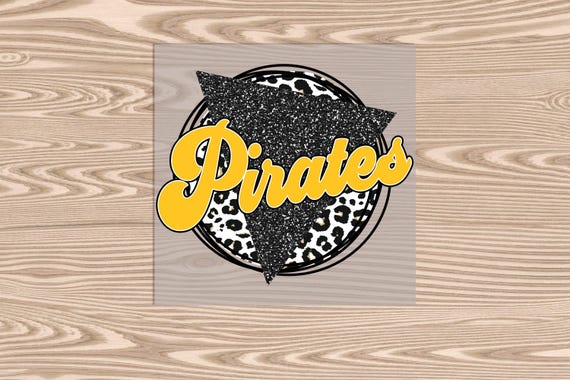 Pirates Glitter Triangle- Glitter Effect - Ready to Press DTF Transfer