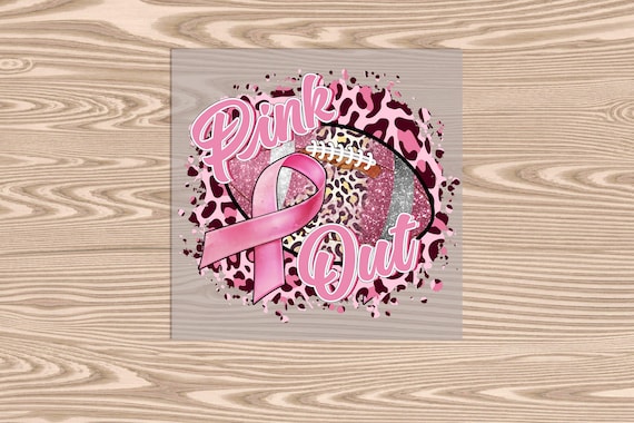 Ready to Press, Pinkout Football, heat transfer print, DTF Transfer Print