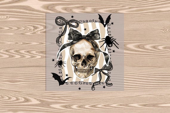 Ready to Press, Halloween Skeleton Coquette, heat transfer print, DTF Transfer Print