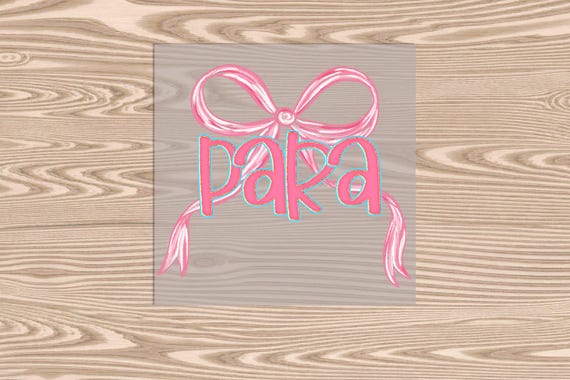 Ready to Press, Para Pink Bow Coquette, heat transfer print, DTF Transfer Print
