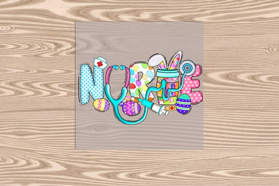 Ready to Press, Easter Nurse, DTF Transfer Print
