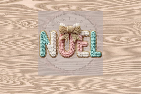 Ready to Press DTF Transfer- Noel Faux Embroidered Effect