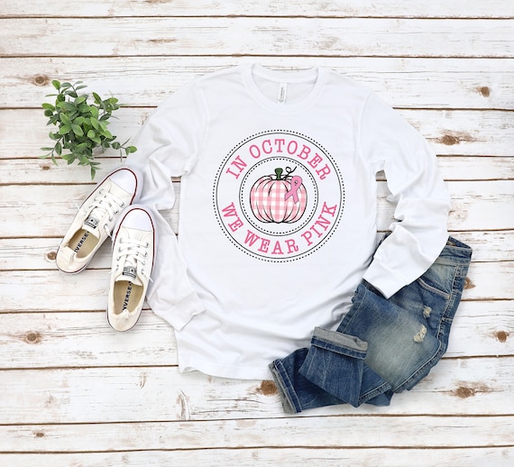 Ready to Press,   Breast Cancer Awareness Plaid Pumpkin  ,heat transfer print , DTF Transfer Print