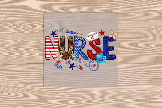 Ready to Press, American Nurse, Heat Transfer Print, DTF Transfer Print