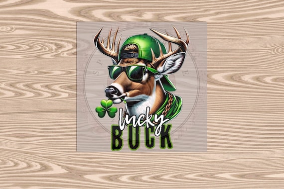 Ready to Press DTF Transfer-Lucky Buck St. Patrick's Day- heat transfer