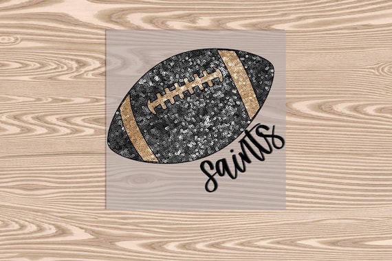 Faux Sequin Football - New Orleans - DTF Transfer Print
