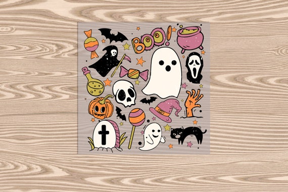 Ready to Press, Everything Halloween, heat transfer print, DTF Transfer Print