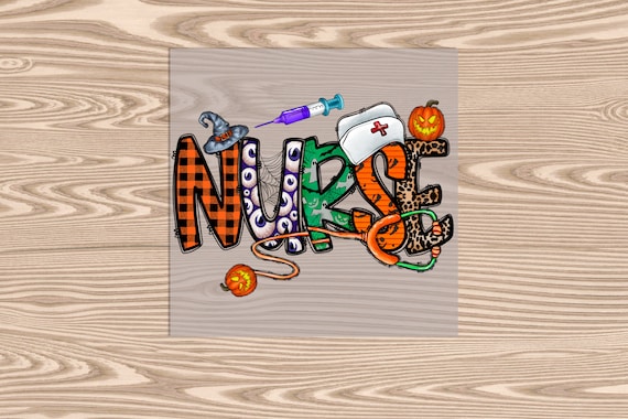 Ready to Press, Halloween Nurse, heat transfer print, DTF Transfer Print