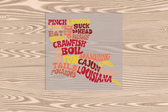 Ready to Press, LA Crawfish, heat transfer print, DTF Transfer Print