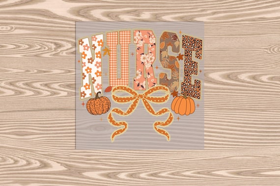 Ready to Press, Fall Nurse Bow Coquette, heat transfer print, DTF Transfer Print
