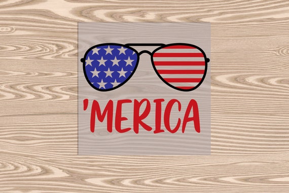 Ready to Press, Merica Sunglasses, DTF Transfer Print