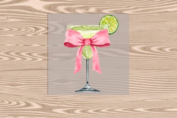 Ready to Press, Margarita Bow, Coquette, Cinco De Mayo , DTF Transfer Print