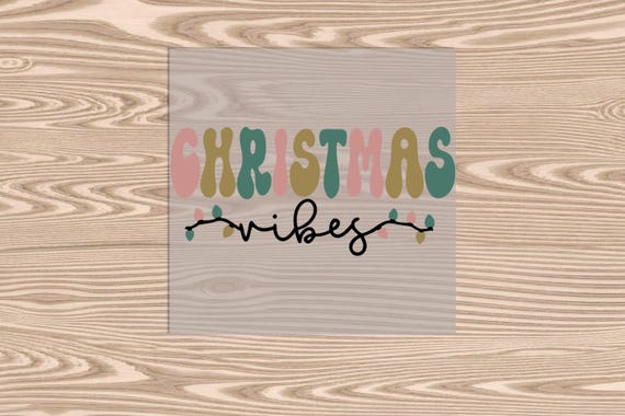 Ready to Press, Christmas Vibes Christmas Lights, heat transfer print, DTF Transfer Print