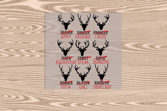 Ready to Press, Reindeer Dinner, Merry Christmas, heat transfer print, DTF Transfer Print